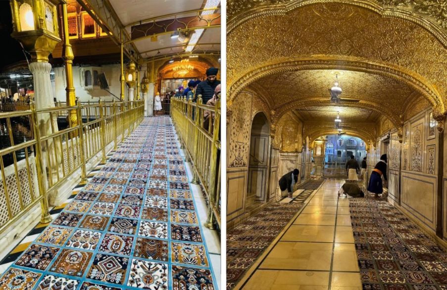 Darbar Sahib Enhances Pilgrim Safety: New Poly-Wool Carpets Laid on Bridge and Parikrama Path